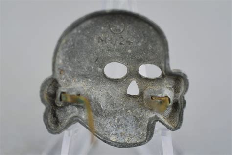 Ss Visor Cap Skull ‘totenkopf By Rzm M124 Overhoff And Cie In Zinc