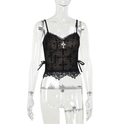 Woherb Summer New Street Hot Girls Flocking Leopard Print Compound Sling Top Girl