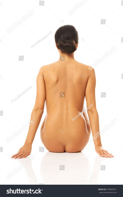 Back View Nude Woman Sitting Supports Stock Photo Shutterstock