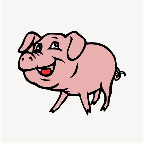 Smiling pig image element | Free Photo - rawpixel