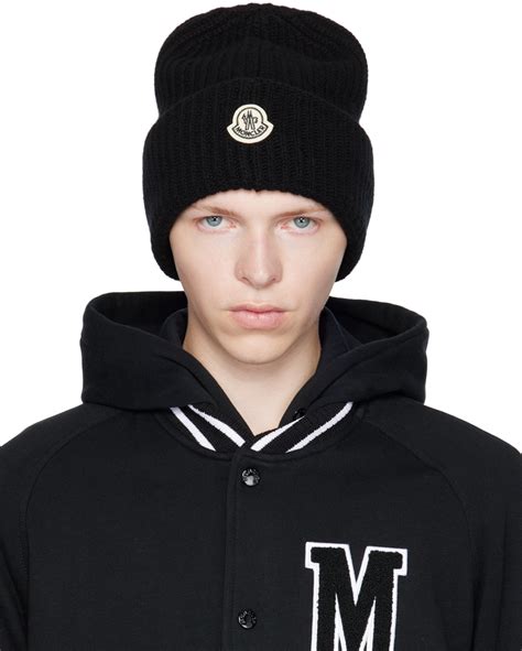 Moncler Genius 7 Moncler Frgmt Hiroshi Fujiwara Black Beanie Ssense Uk