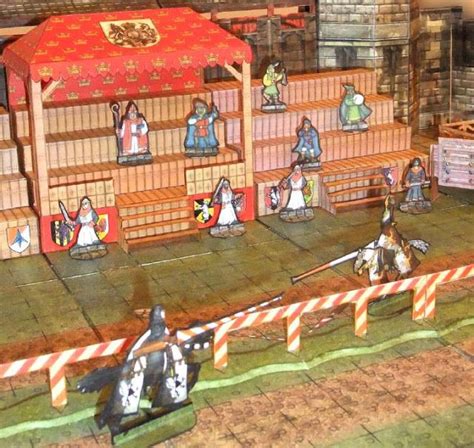 Papermau The Joust A Medieval Tournament Diorama Paper Modelby Soaring Raven Via Cardboard