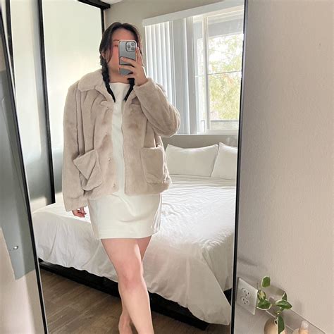 Nude Beige Teddy Jacket Super Soft Teddy Jacket In Depop