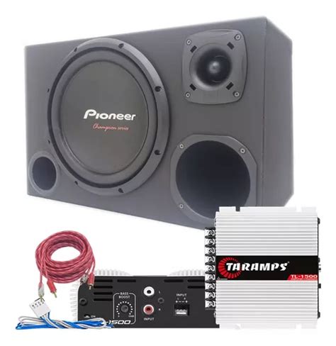 Caixa Trio Completa Pioneer 12pol D200 St200 Taramps Tl 1500