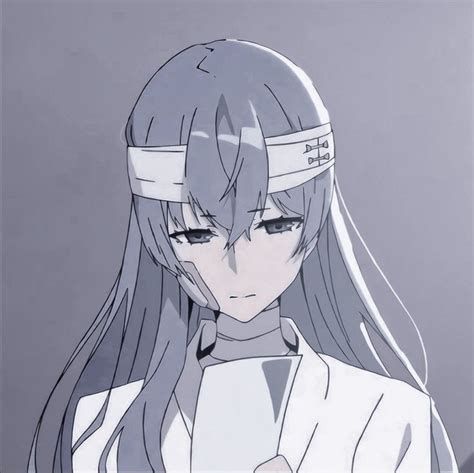 An Anime Character With Long Hair Wearing Headbands