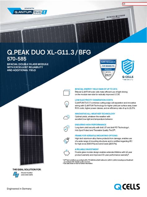 43 Q Cells Data Sheet Qpeak Duo Xl G113 Bfg 570 585