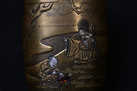 Inro makie shibayama Fukurokuju - Supein Nihonto