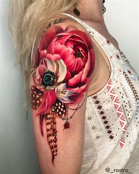 Tatuaje Flores Rosas 3D Tatuajes Para Mujeres