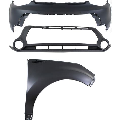 Bumper Cover And Fender Kit For Kia Soul Front Rh Fits Two