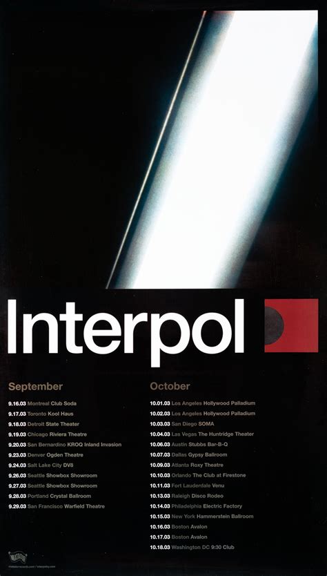 Interpol Original 2003 U.S. Poster - Posteritati Movie Poster Gallery