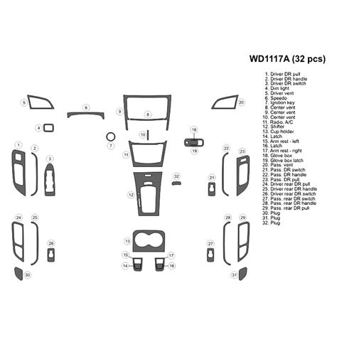 B I Lincoln MKT 2019 2D Factory Match Dash Kit