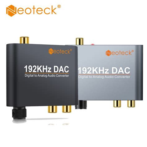 Conversor De Alum Nio Preto Cinzento De Neoteck Dac Digital Ao Adaptador Anal Gico Toslink