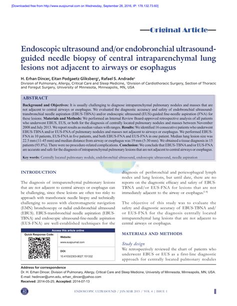 (PDF) Endoscopic ultrasound and/or endobronchial ultrasound-guided ...