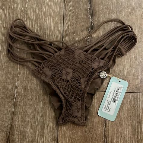 Luli Fama Swim Luli Fama Cosita Buena Strappy Brazilian Ruched Back Bikini Bottom Poshmark