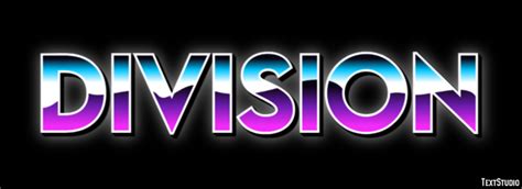 Division Text Effect And Logo Design Word