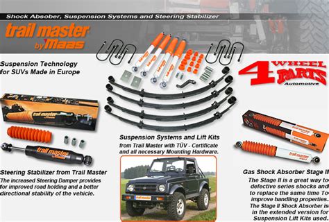 Suzuki SJ410 SJ413 Samurai Suspensions Shocks 4 Wheel Parts