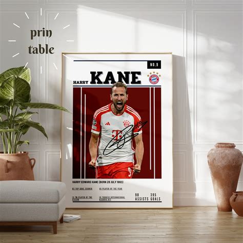 Harry Kane Poster,harry Kane Signature,england Player Poster,harry Kane ...