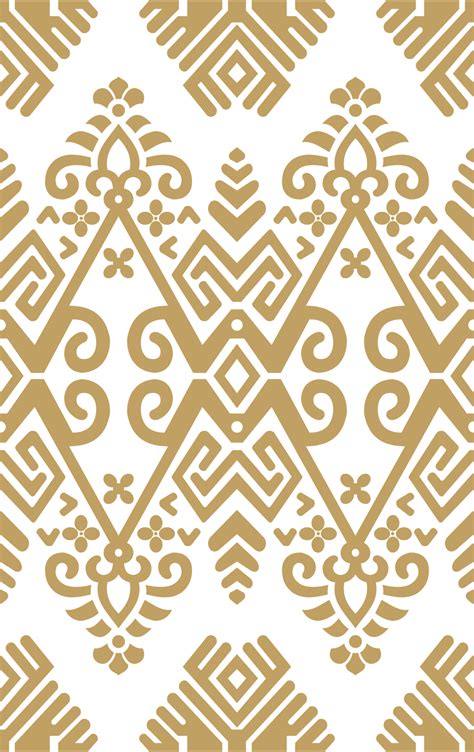 elegant traditional indonesian songket motif gold design pattern