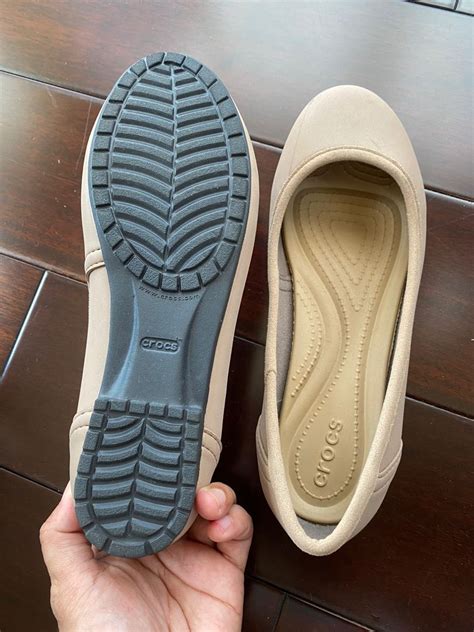 Authentic Crocs Nude Light Brown Size Flats Shoes Women S Fashion Footwear Flats