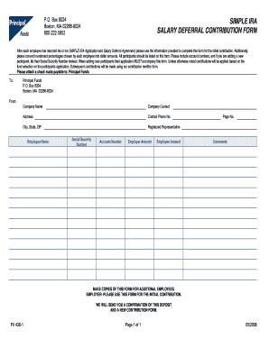 Fillable Online Ncarems Simple Ira Salary Deferral Contribution Form