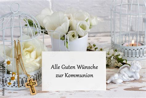 Glückwünsche zur Kommunion Stock Photo Adobe Stock