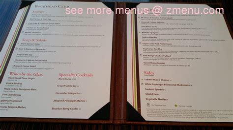 Online Menu of Buckhead Club Restaurant, Atlanta, Georgia, 30326 - Zmenu