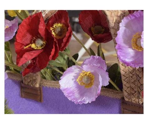 Комплект 5 макове Изкуствени 59 См - Vivre