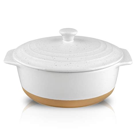 Hvh Ceramic Casserole Dish With Lid Oven Safe 2 Quart Round Casserole Dish Set 9 Inches Round