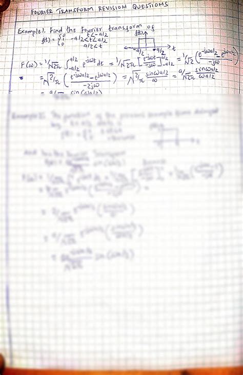 SOLUTION Oxford University Revision Question On Fourier Transform