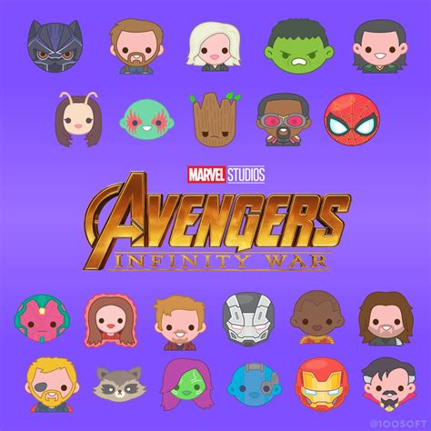 Twitter présente 40 adorables émoticônes Avengers - Influenth