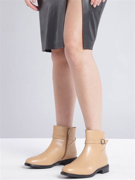 Roadster Women Nude Coloured Mid Top Regular Boots Price History