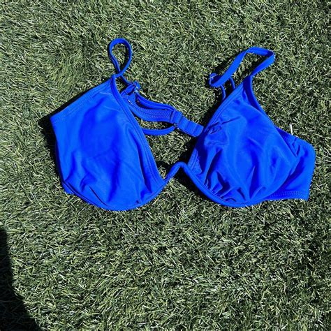 Super Cute Electric Blue Bikini Top Non Padded Depop