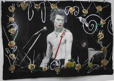 Sid Vicious The Punk Sex Pistolsrock Art Acrylic Mixed Media Original Painting Michael Houghton