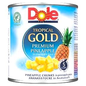 Dole Ananas Tropical Gold Ananas Cuburi In Suc Propriu G