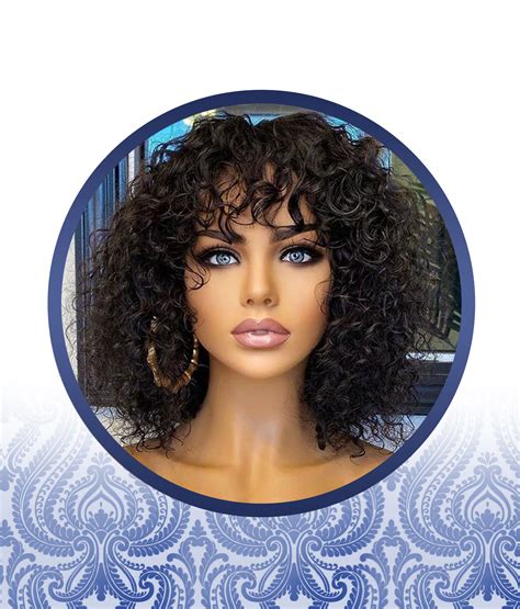 12″ Malaysian Curly Fringe Wig – The Wig Factory SA