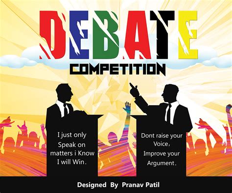 debate competition poster behance