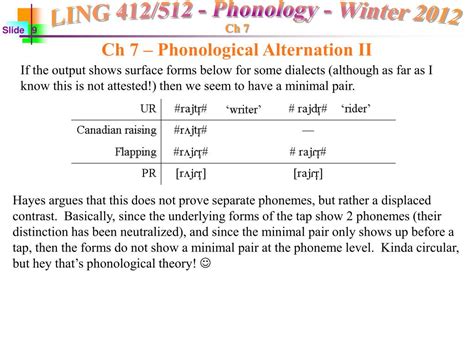 Ppt Ch 7 Phonological Alternation Ii Powerpoint Presentation Free