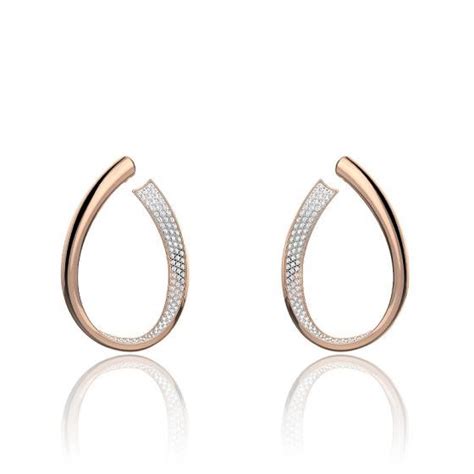 Anneaux D Oreilles Exist Rose Swarovski Ocarat