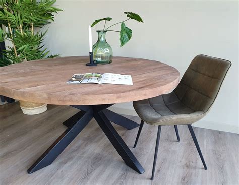 Eettafel Sturdy Rond Mango Hout Diverse Afmetingen Ideko Wonen