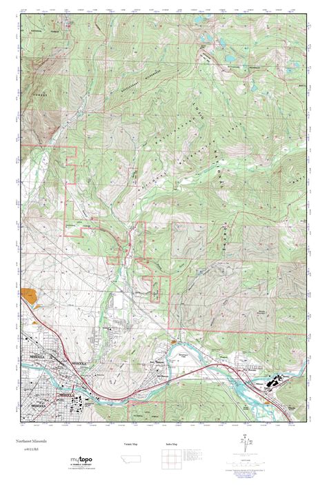 Mytopo Northeast Missoula Montana Usgs Quad Topo Map