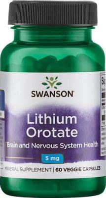 Swanson Lithium Orotate 5mg 60 φυτικές κάψουλες ΒΙΤΑΜΙΝΕΣ ΜΕΤΑΛΛΑ