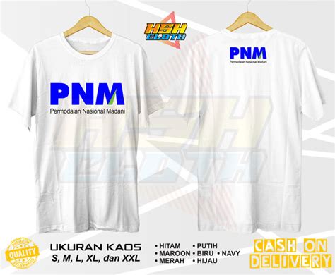 Baju Kaos Pria Distro Sablon DTF PNM PT Permodalan Nasional Madani