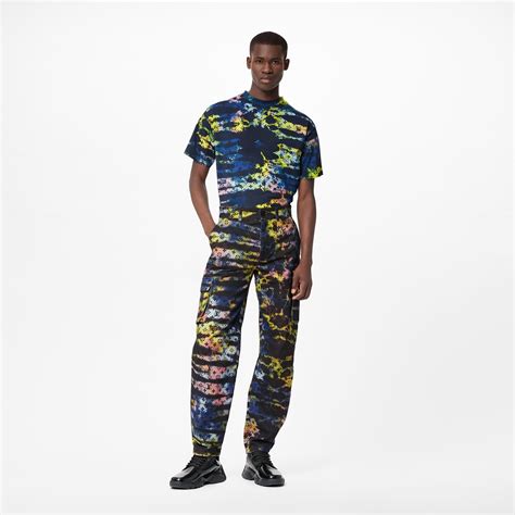 Printed Monogram Tie Dye Cargo Denim Pant Ready To Wear LOUIS VUITTON