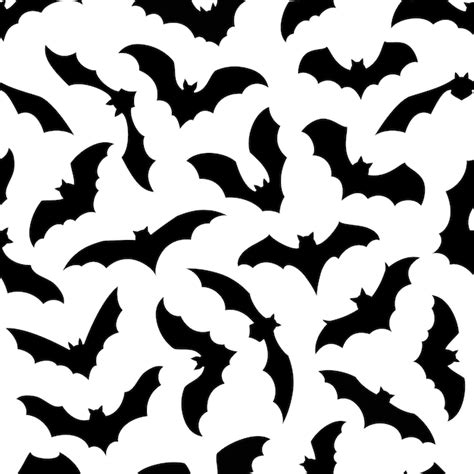 Premium Vector Halloween Holiday Flying Bats Seamless Pattern