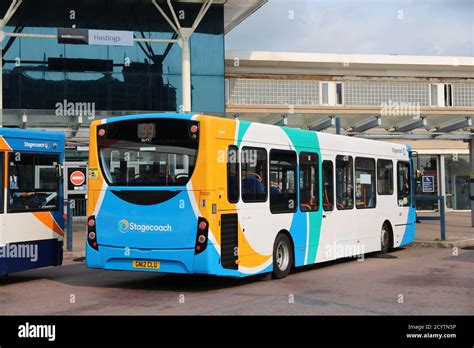 A STAGECOACH SINGLE DECK BUS IN THE NEW 2020 LIVERY IMAGE Stock Photo