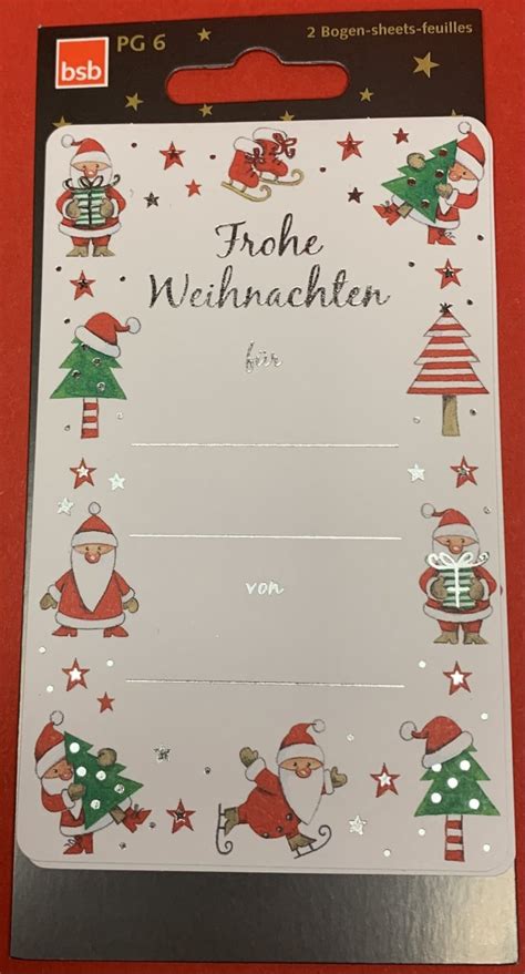 Weihnachtssticker Weihnachtsaufkleber Creative Sticker Beschrif