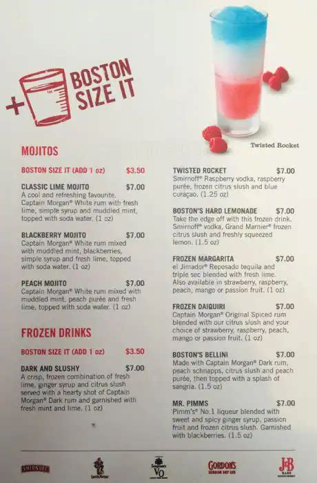 Menu At Boston Pizza Pizzeria Vaughan 50 Interchange Way R3 101