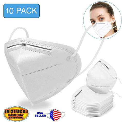 Kn95 Disposable Face Mask Mouth Cover Medical Protective Respirator Kn95 10 Pack Ebay