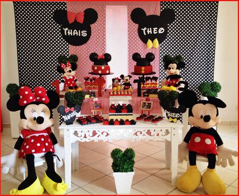 Decoração Da Minnie E Do Mickey - Decoração De Festa Infantil Minnie E Mickey