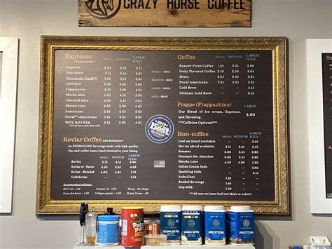 Menu At Crazy Horse Coffee Restaurant Washington